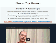 Tablet Screenshot of diameter-tape.com
